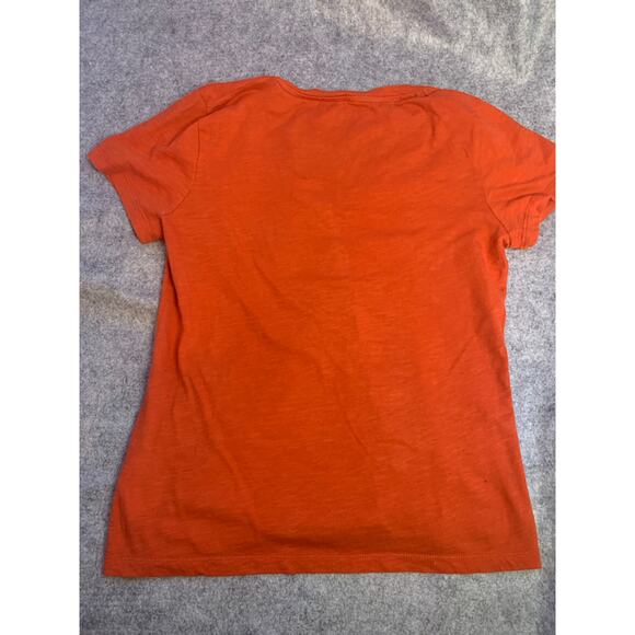 Madewell Whisper Cotton V Neck Tee in Orange, Women’s Size Small, T Shirt - Picture 9 of 10